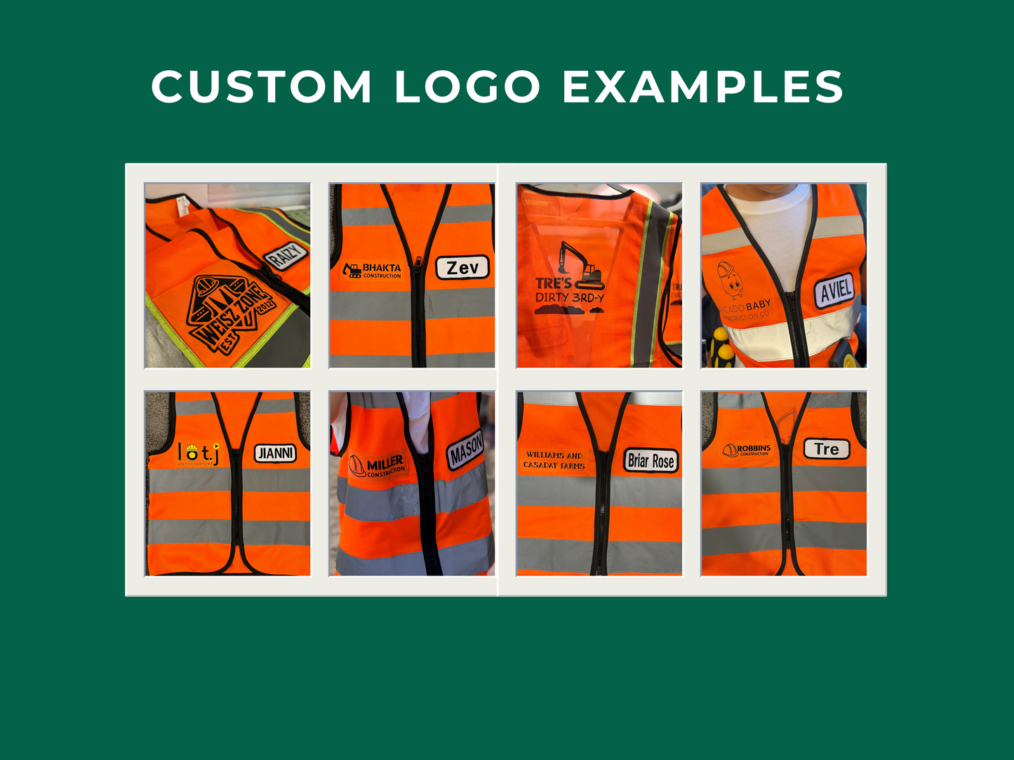 Orange Toddler Construction Vest